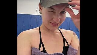 In nature's garb Booty Shaking Outside and Double Vaginal Penetration MILF housewife tattoos piercings toys dildo dildo barefoot all natural no makeup