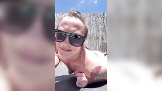 In nature's garb Booty Shaking Outside and Double Vaginal Penetration MILF housewife tattoos piercings toys dildo dildo barefoot all natural no makeup