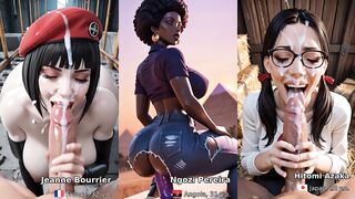 Ebony vs Ivory vs Asian - Who is hotter? - AI-generated Compilation