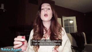 Public Agent - Big Boobs British teacher Erin Moore POV blow job-job and creampie from thick ramrod stranger