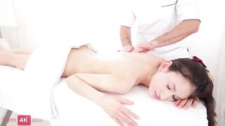 Hot brunette body fucked by massage therapist