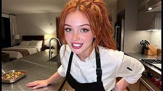 I fucked the hawt redhead chef and ripped her snatch open in the kitchen [AI Generated]