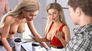 Sexy Golden-haired MILF Secretary Drilled and Creampied by the New Boss