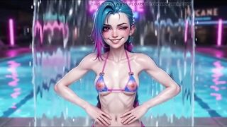Explicit Jinx Hentai Compilation, Moist Shiny Body, Multiple Poses, Arcane Ai