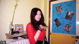 Very Hawt and Young Gal Gives YOU a Striptease and Masturbates Anally for YOU (hirsute Pussy Teen)
