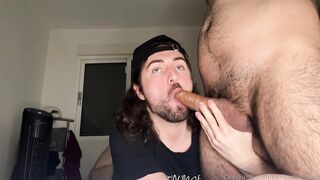 blow job-job into bareback