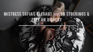 Mistresse Sofia’s Elegant Nylon Stockings & Feet on Display