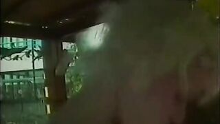 Boys blow each other in advance of banging blonde