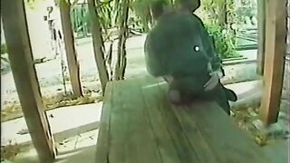 Boys blow each other in advance of banging blonde