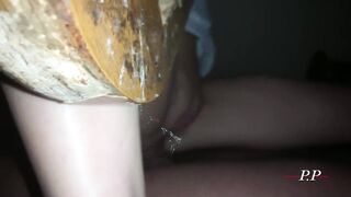 Homemade movie scene of stepbrother and stepsister anal fucking close up at night