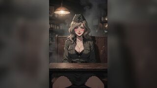 Sexy hentai wife in a pub