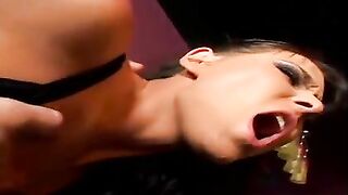 Tight brunette MILF gets booty drilled then swallows cum
