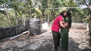 Outdoor Sex Mallu Couple Hot Romance And Sex On Terrace
