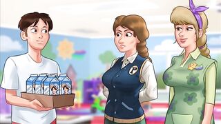 Summertime saga - sucking on jenny's boobs