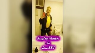 Hot Sissy Fag Whiteboi Jes public BBC Dildo