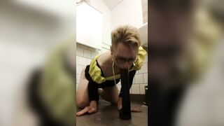 Hot Sissy Fag Whiteboi Jes public BBC Dildo