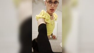 Hot Sissy Fag Whiteboi Jes public BBC Dildo