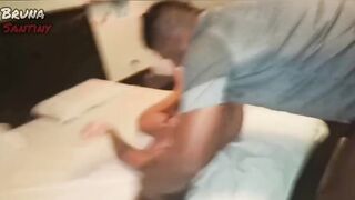Housewife waits for her cuckolded husband to leave and goes down on her brother-in-law, banging him hard in her vagina (FULL CLIP ON RED)