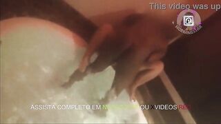 Black man fucking me in the jacuzzi (birthday surprise)