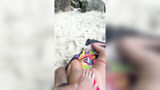 I fucked this slut on the beach for just twenty bucks without a banging-rubber and came inside.