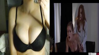Trans Neighbor Bangs Golden-haired Honey - Hardcore Futa Creampie & Deepthroat - Futa React