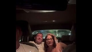 The cuckold asked the Uber driver to fuck his concupiscent wife's ass.