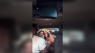 The cuckold asked the Uber driver to fuck his concupiscent wife's ass.