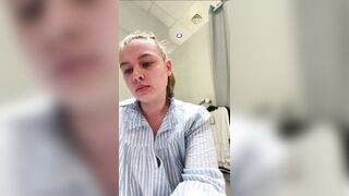 Hard banging in public fitting room