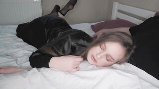 I Secretly Screw My Step Mommy Deep Throat, Hoping She Won't Notice While She's Resting On My Lap