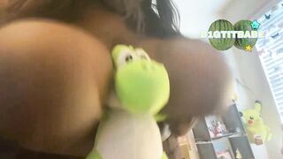 Big Tits beneath Plushie
