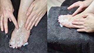 This chab took me missionary legs up then cowgirl doggy & glazed my feet compilation
