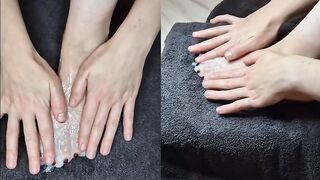 This chab took me missionary legs up then cowgirl doggy & glazed my feet compilation