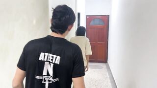Midget Stepdad Irons Clothes While His Naughty Sexy Stepsons Fuck Hard Behind His Back. in the End It Catches Us!!