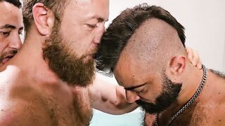 Hairy sweaty 3-some with Rico Rosa and Diogo Crux