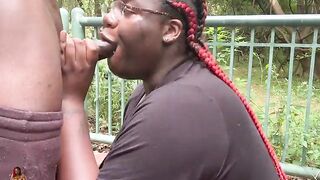 Gothic Ebony BBW Bangs Random BBC On A Trailway