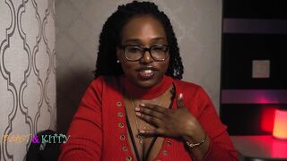 Thick ebony KittyLove stroked from behind
