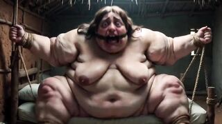 Hopeless SSBBW in Rope Bondage - Dripping Plump Wide Twat