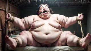 Hopeless SSBBW in Rope Bondage - Dripping Plump Wide Twat