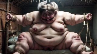 Hopeless SSBBW in Rope Bondage - Dripping Plump Wide Twat