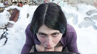Big booty emo gets drilled in an abandoned hotel - public
