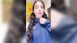 alessia green. cute girl screams during intense cum hits. hard oral session with small bazookas