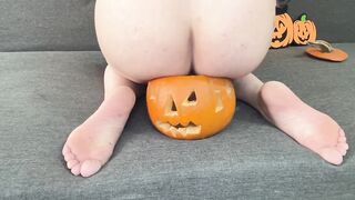 Naked Pumpkin Fart Explosion - Halloween Gas Bomb Fetish