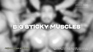 Sticky Muscle Men Day 84 Preview, AI-Generated Muscle Guys, Big Schlongs, Big Cum Loads