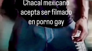 Chacal accedes to be filmed in a morbid gay episode where he's humiliated for having a tiny cock and is told to place in a sex tool and then suck it with the juices from his constricted virgin ass