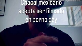 Chacal accedes to be filmed in a morbid gay episode where he's humiliated for having a tiny cock and is told to place in a sex tool and then suck it with the juices from his constricted virgin ass