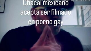 Chacal accedes to be filmed in a morbid gay episode where he's humiliated for having a tiny cock and is told to place in a sex tool and then suck it with the juices from his constricted virgin ass