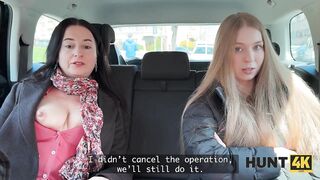 HUNT4K. My Mommy and me showing our Bazookas and twat to a Stranger
