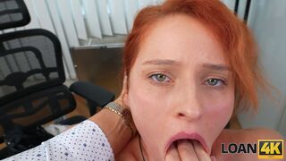 LOAN4K. Lucianna Lucci came into the office with a sextoy
