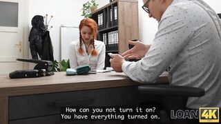 LOAN4K. Lucianna Lucci came into the office with a sextoy