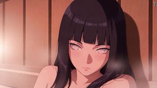 Hinata Hyuga Bangs a Stranger in a Hot Steamy Sauna! Naruto Manga Story Anime AI-generated